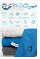 Pella Microfiber Üçlü Bez