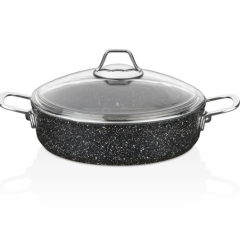 FALEZ BLACK LİNE 24 CM KISA TENCERE