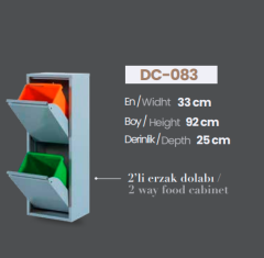 Çok Amaçlı Metal Erzak Dolabı Beyaz 2’li
