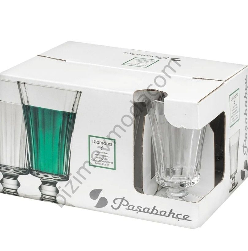 Paşabahçe 440186 Diamond 6 LI Kahve Yanı Su Bardağı