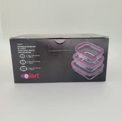 Isıya Dayanıklı Cam Sızdırmaz Üçlü Saklama Kabı