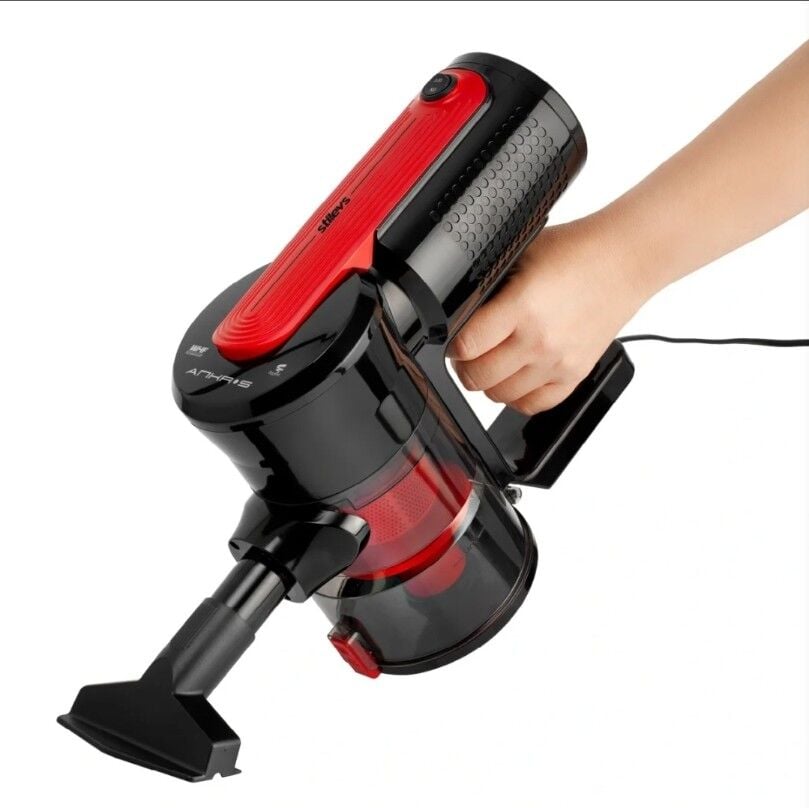 Stilevs Anka S Dikey Toz Torbasız Elektirikli Süpürge Kırmızı&Siyah